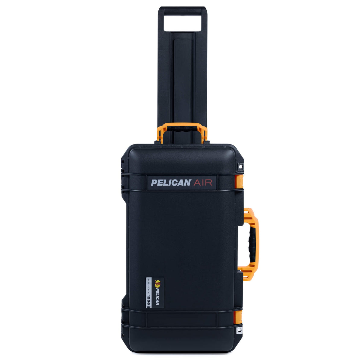 Pelican 1556 Air Case, Black with Yellow Handles &amp; Latches ColorCase 
