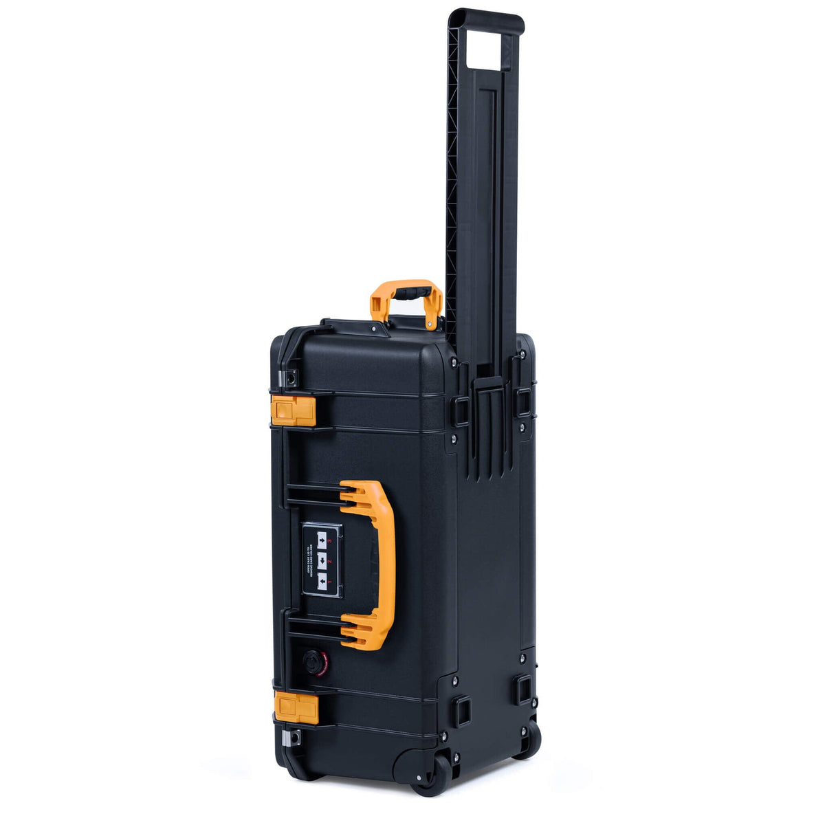 Pelican 1556 Air Case, Black with Yellow Handles &amp; Latches ColorCase 