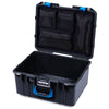 Pelican 1557 Air Case, Black with Blue Handle & Latches ColorCase