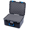 Pelican 1557 Air Case, Black with Blue Handle & Latches ColorCase