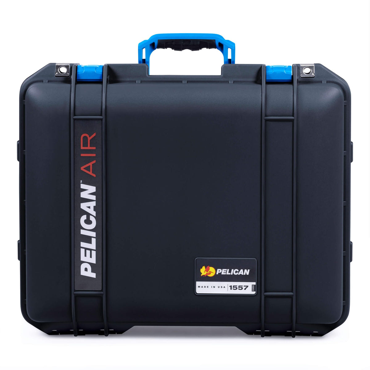 Pelican 1557 Air Case, Black with Blue Handle &amp; Latches ColorCase 