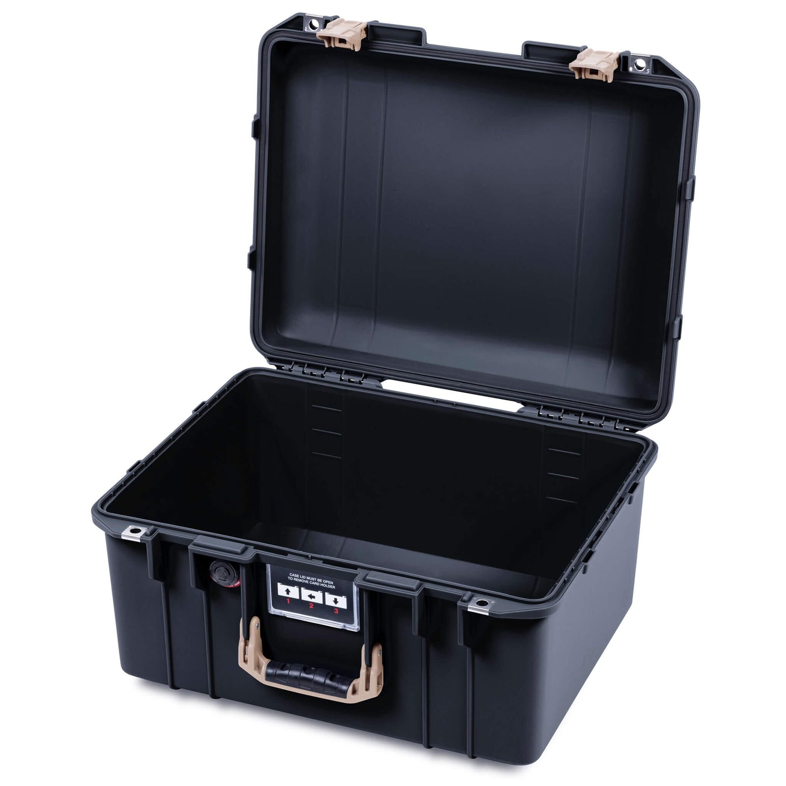 Pelican 1557 Air Case, Black with Desert Tan Handle & Latches ColorCase 