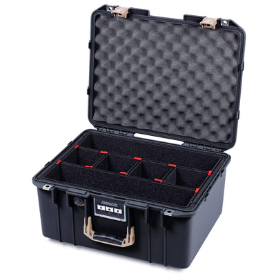 Pelican 1557 Air Case, Black with Desert Tan Handle & Latches ColorCase