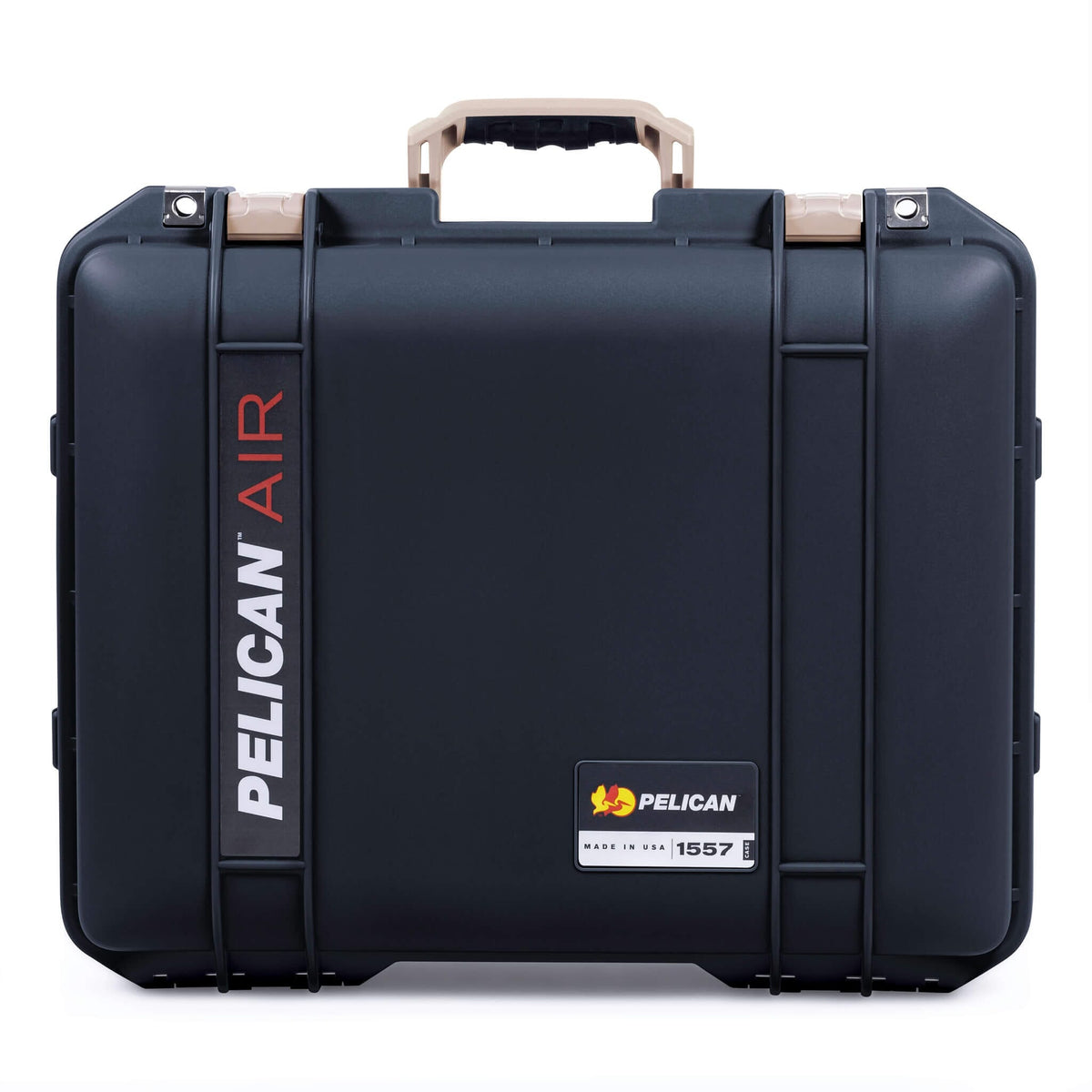 Pelican 1557 Air Case, Black with Desert Tan Handle &amp; Latches ColorCase 