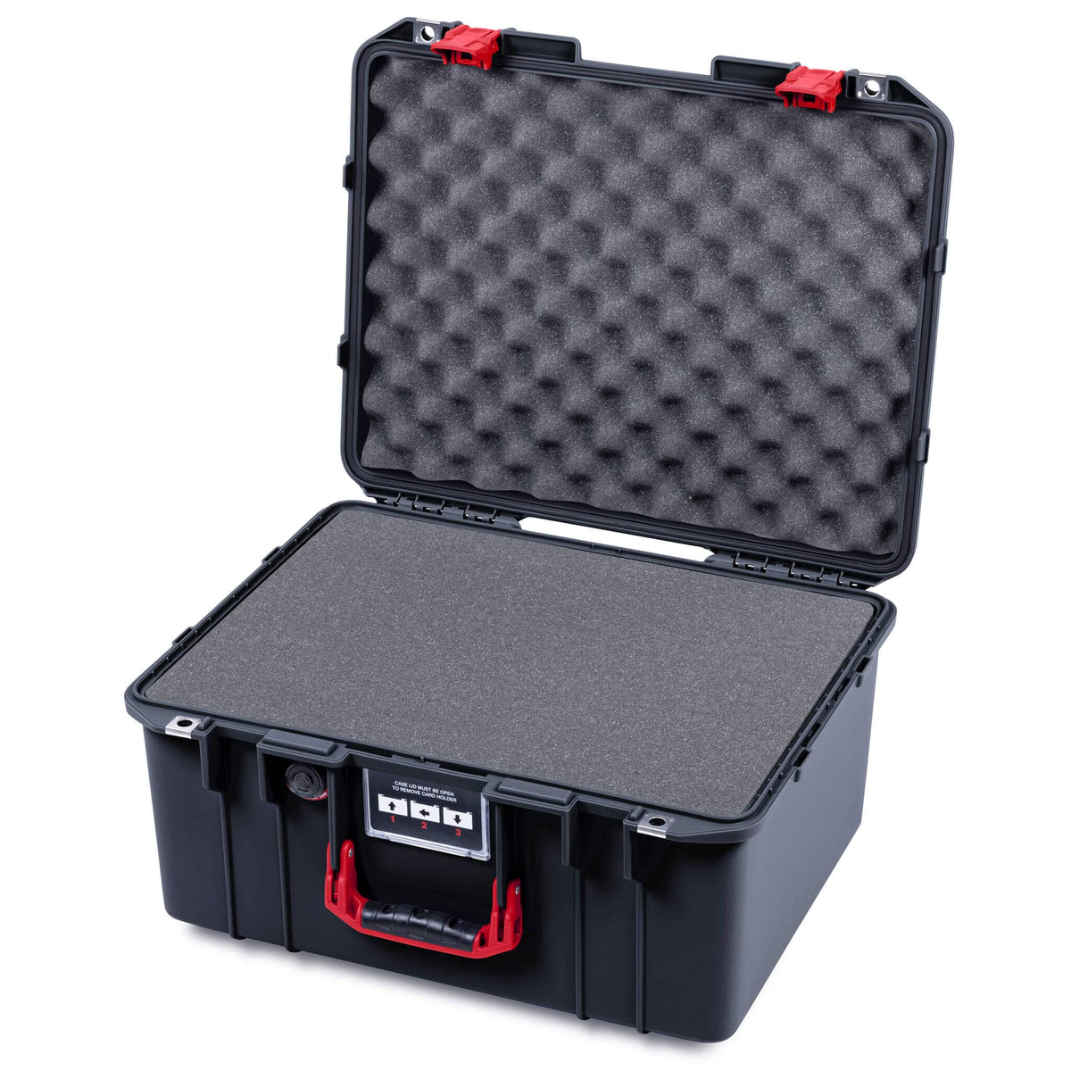 Pelican 1557 Air Case, Black with Red Handle &amp; Latches ColorCase 