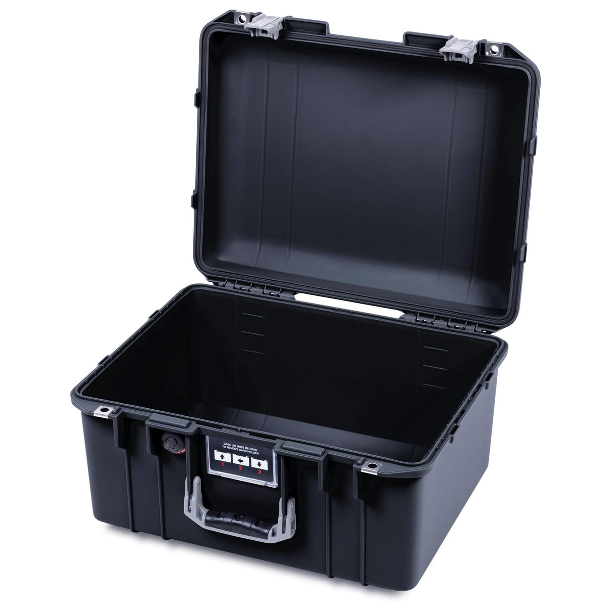 Pelican 1557 Air Case, Black with Silver Handle &amp; Latches ColorCase 