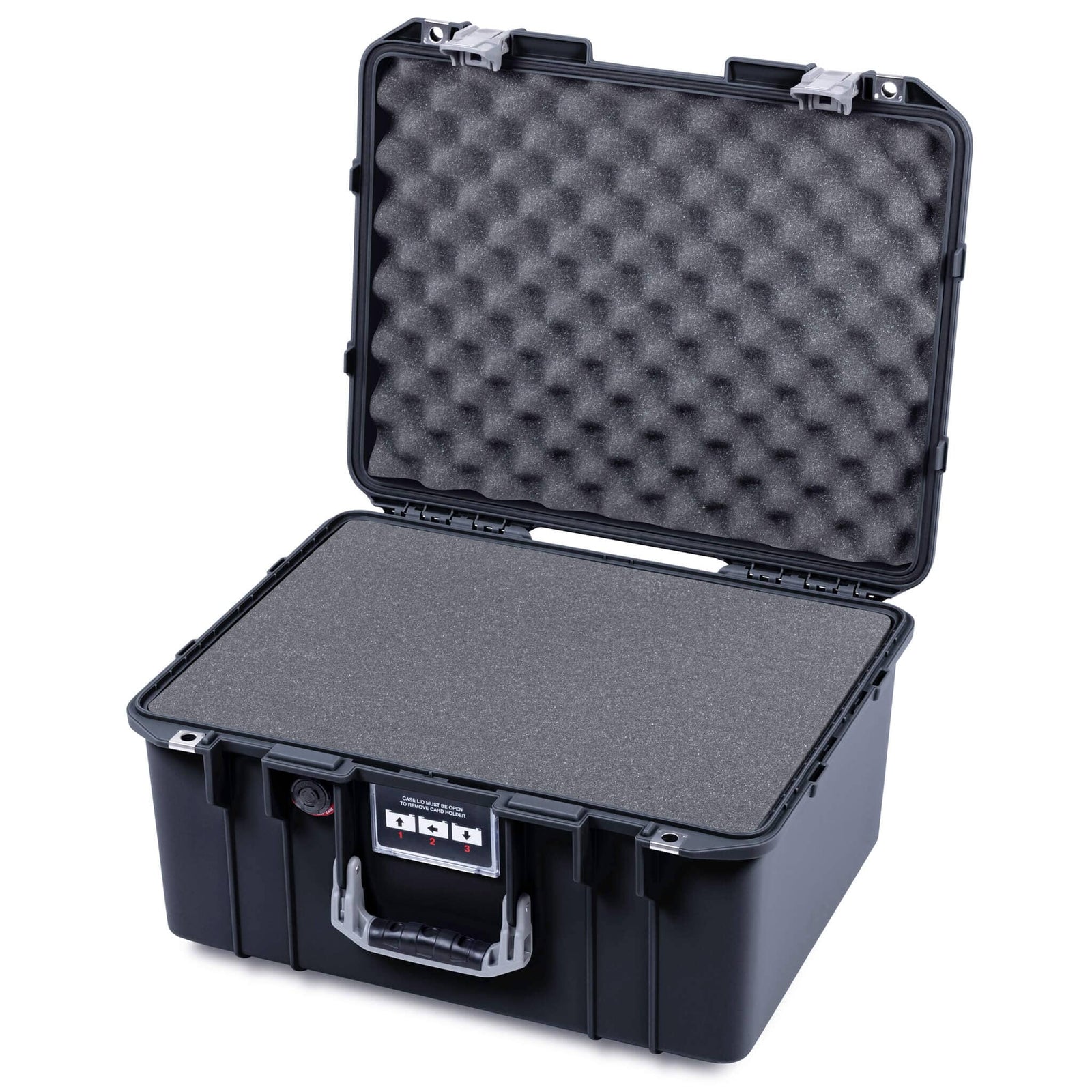 Pelican 1557 Air Case, Black with Silver Handle & Latches ColorCase 