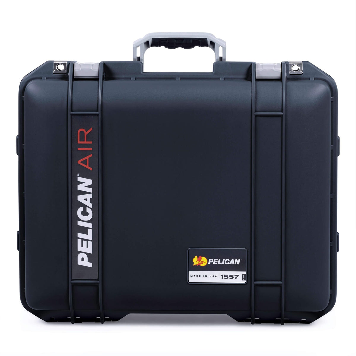 Pelican 1557 Air Case, Black with Silver Handle &amp; Latches ColorCase 
