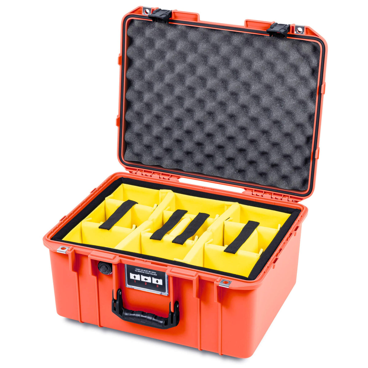 Pelican 1557 Air Case, Orange with Black Handle &amp; Latches ColorCase 
