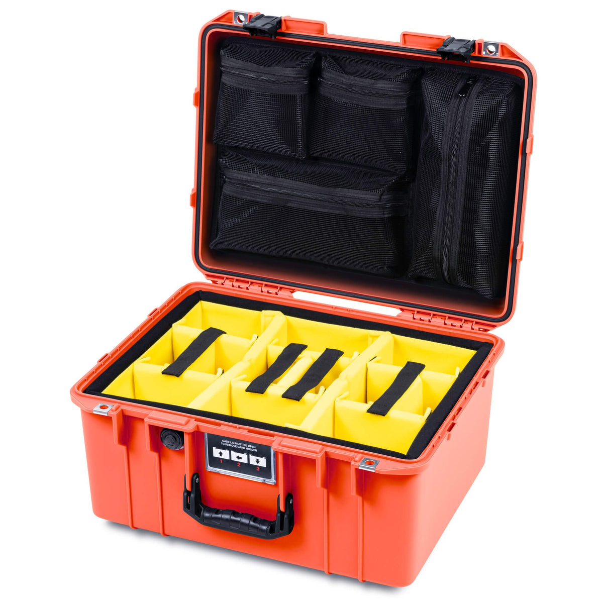 Pelican 1557 Air Case, Orange with Black Handle &amp; Latches ColorCase 