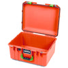 Pelican 1557 Air Case, Orange with Lime Green Handle & Latches ColorCase