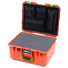 Pelican 1557 Air Case, Orange with Lime Green Handle & Latches ColorCase