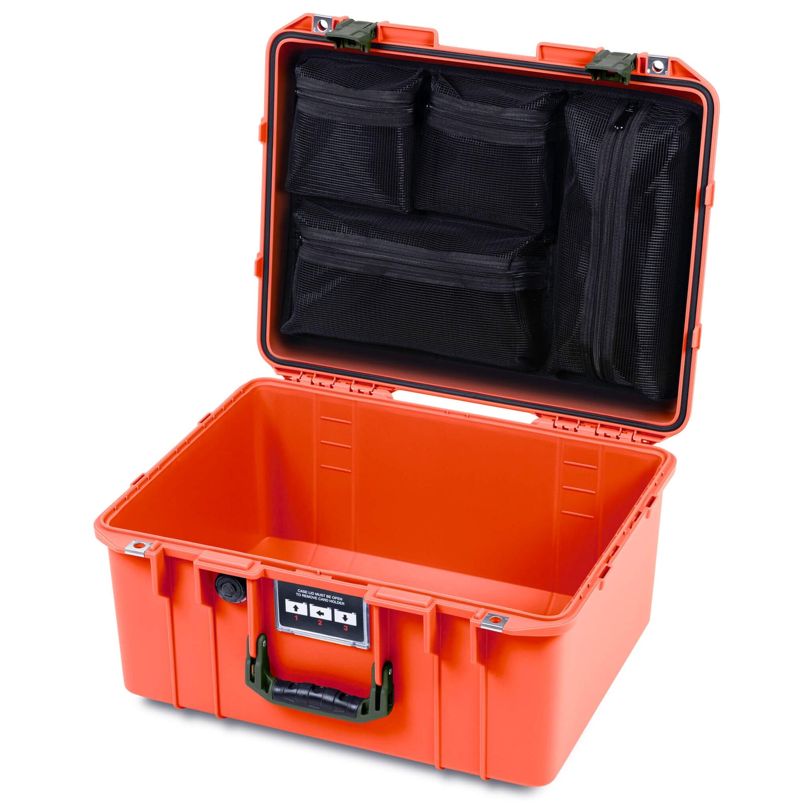 Pelican 1557 Air Case, Orange with OD Green Handle & Latches ColorCase 