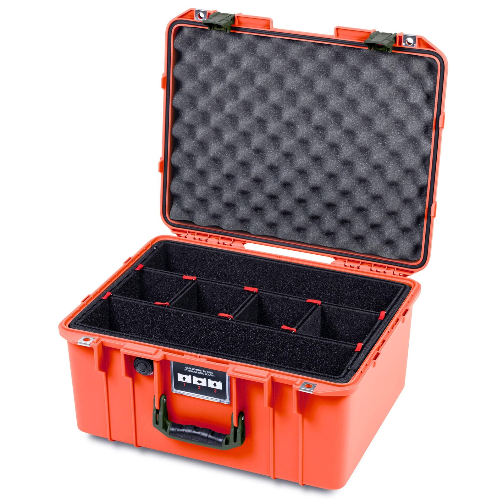 Pelican 1557 Air Case, Orange with OD Green Handle & Latches ColorCase 