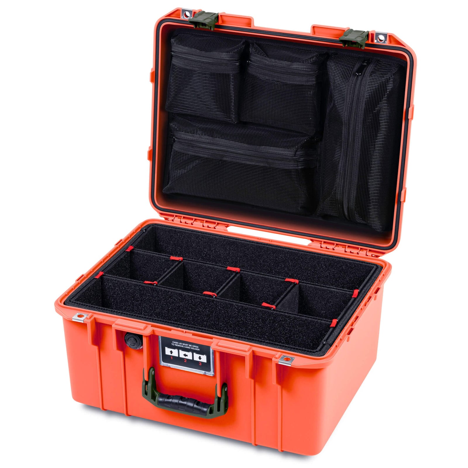 Pelican 1557 Air Case, Orange with OD Green Handle & Latches ColorCase 