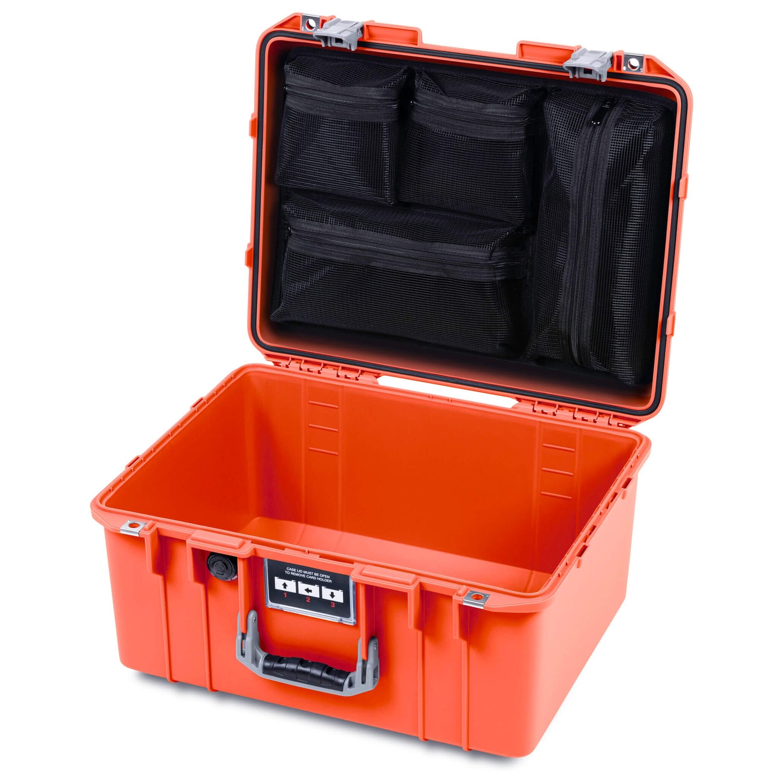 Pelican 1557 Air Case, Orange with Silver Handle & Latches ColorCase 