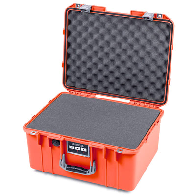 Pelican 1557 Air Case, Orange with Silver Handle & Latches ColorCase