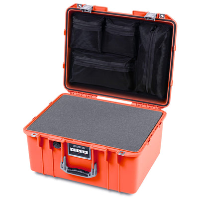 Pelican 1557 Air Case, Orange with Silver Handle & Latches ColorCase