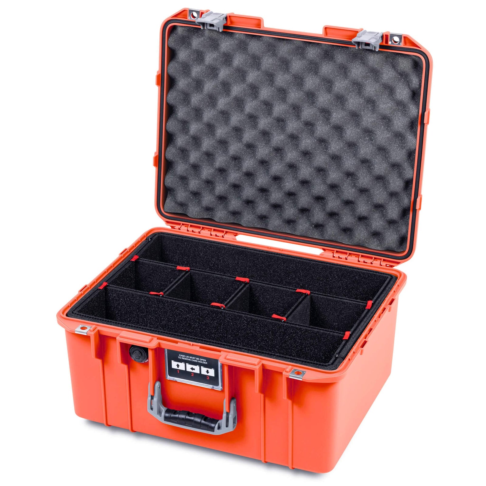 Pelican 1557 Air Case, Orange with Silver Handle & Latches ColorCase 