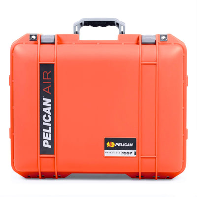 Pelican 1557 Air Case, Orange with Silver Handle & Latches ColorCase