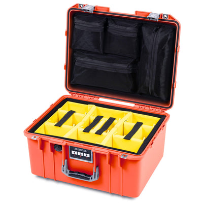 Pelican 1557 Air Case, Orange with Silver Handle & Latches ColorCase