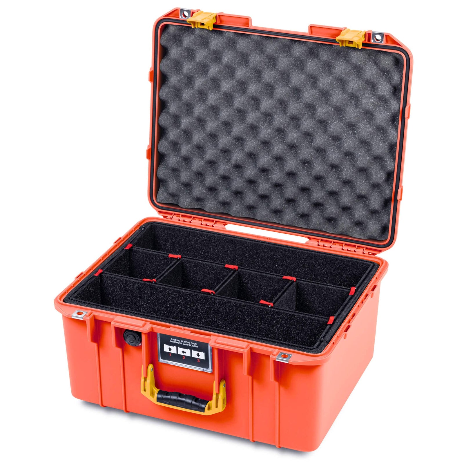 Pelican 1557 Air Case, Orange with Yellow Handle & Latches ColorCase 