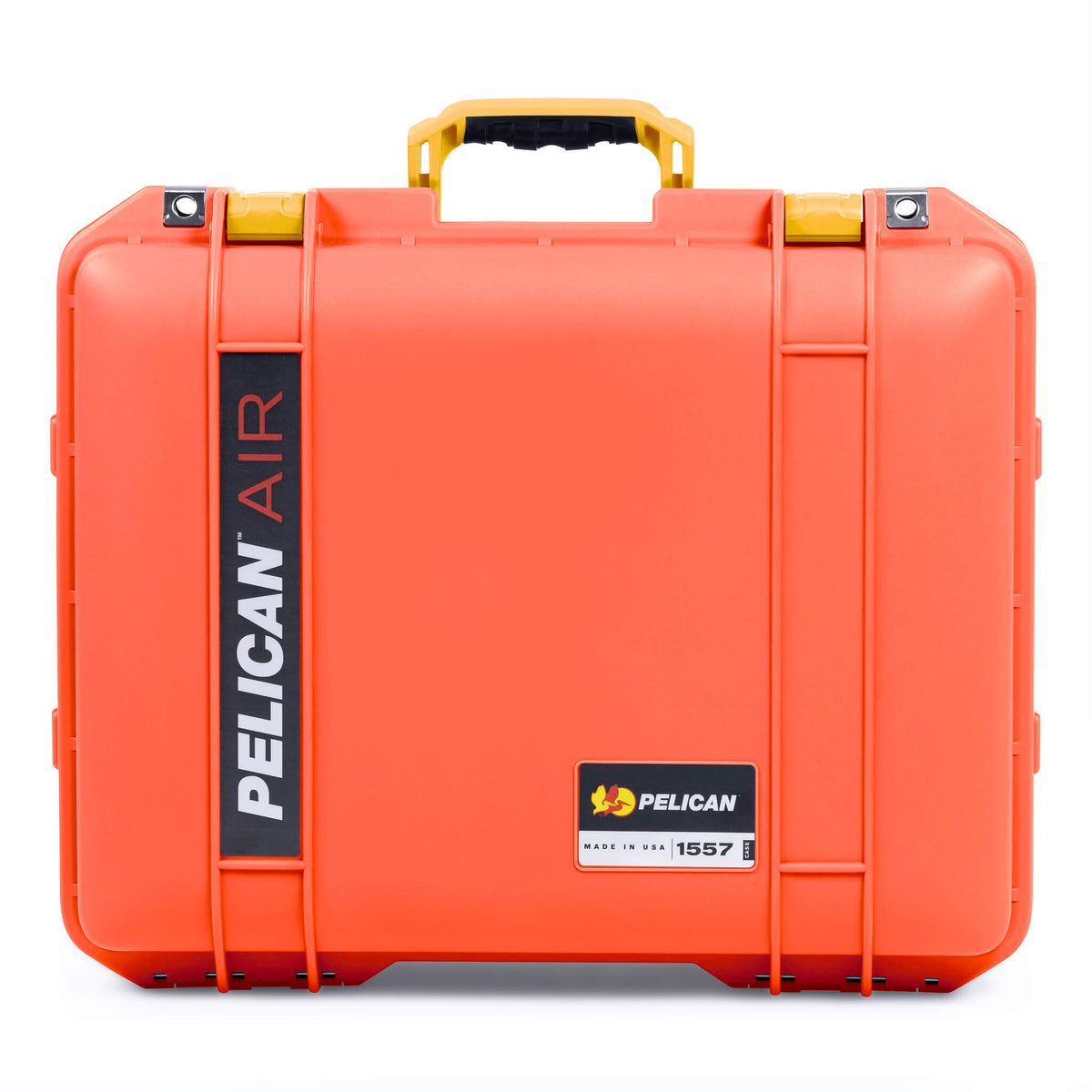 Pelican 1557 Air Case, Orange with Yellow Handle &amp; Latches ColorCase 