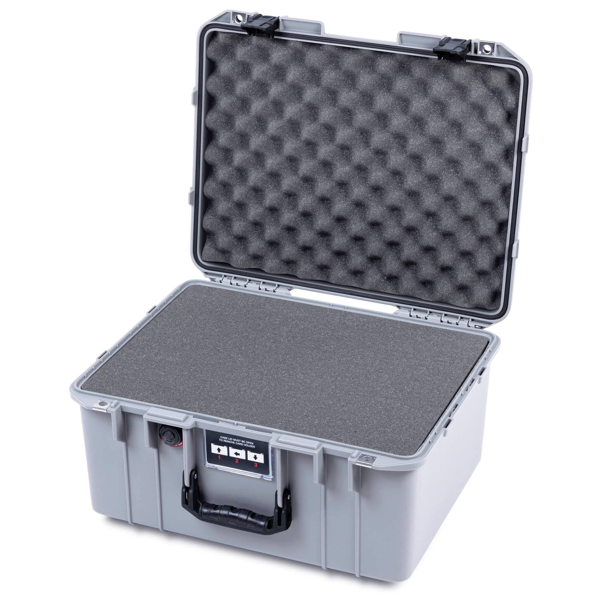 Pelican 1557 Air Case, Silver with Black Handle &amp; Latches ColorCase 