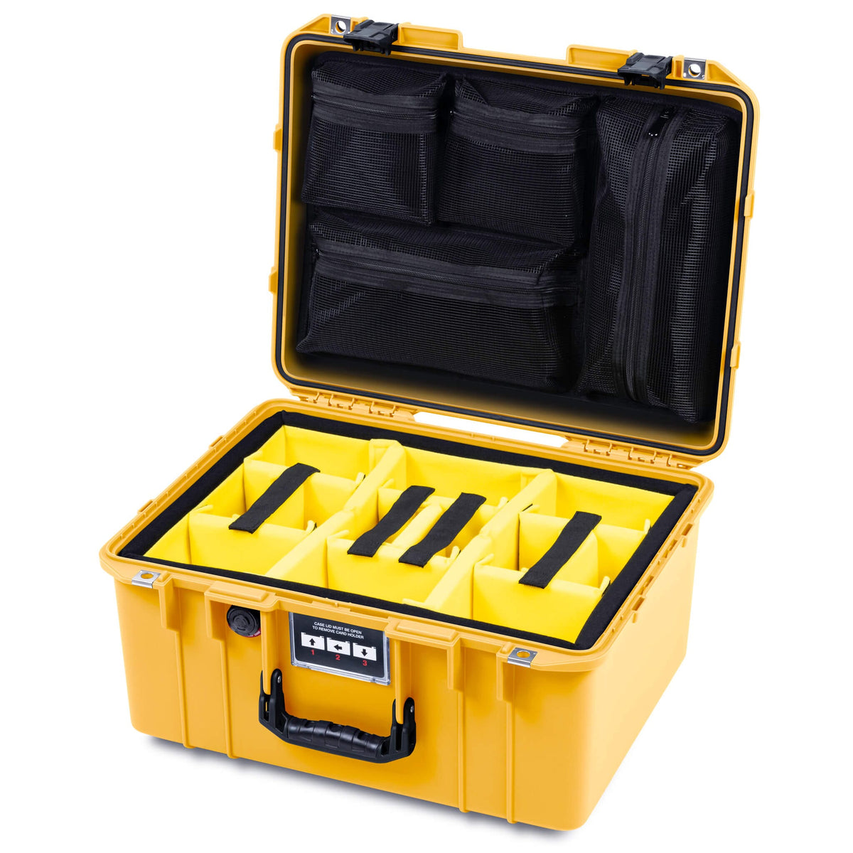 Pelican 1557 Air Case, Yellow with Black Handle &amp; Latches ColorCase 