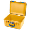 Pelican 1557 Air Case, Yellow with Blue Handle & Latches ColorCase