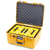 Pelican 1557 Air Case, Yellow with Desert Tan Handle & Latches ColorCase