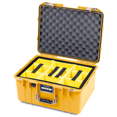 Pelican 1557 Air Case, Yellow with Desert Tan Handle & Latches ColorCase