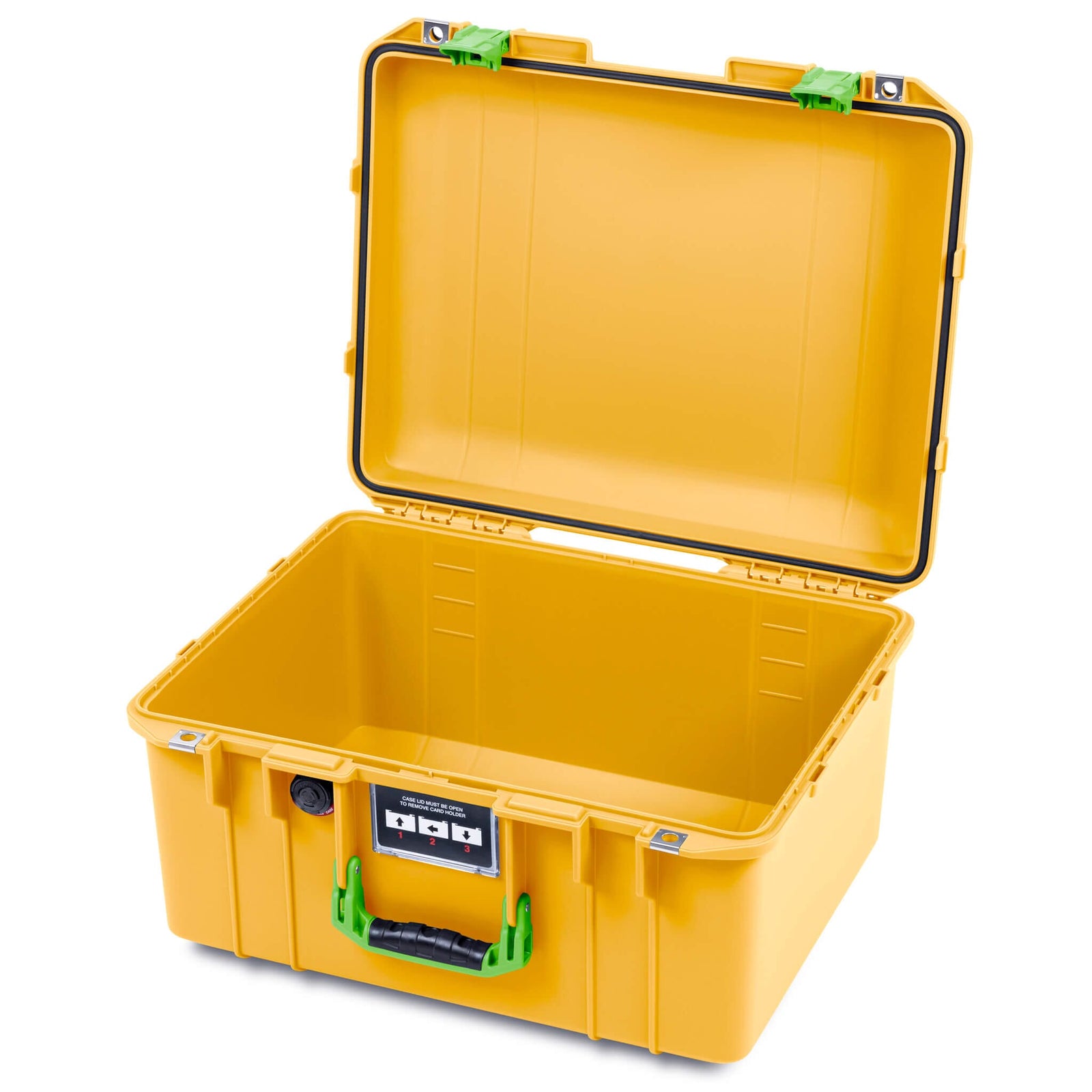 Pelican 1557 Air Case, Yellow with Lime Green Handle & Latches ColorCase 