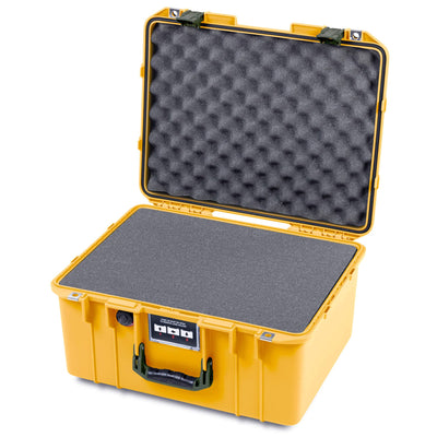 Pelican 1557 Air Case, Yellow with OD Green Handle & Latches ColorCase