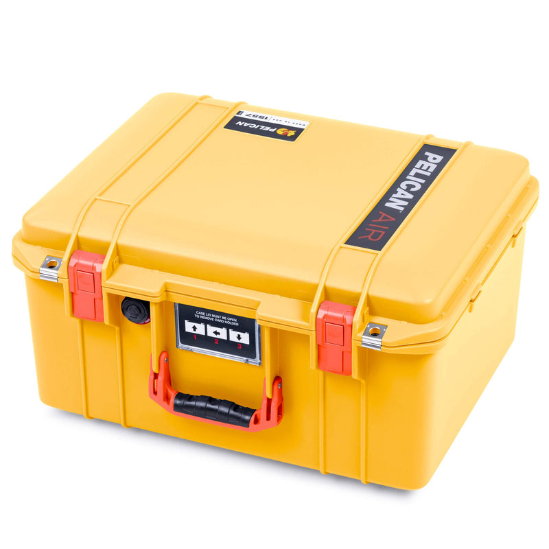 Pelican 1557 Air Case, Yellow with Orange Handle & Latches ColorCase 
