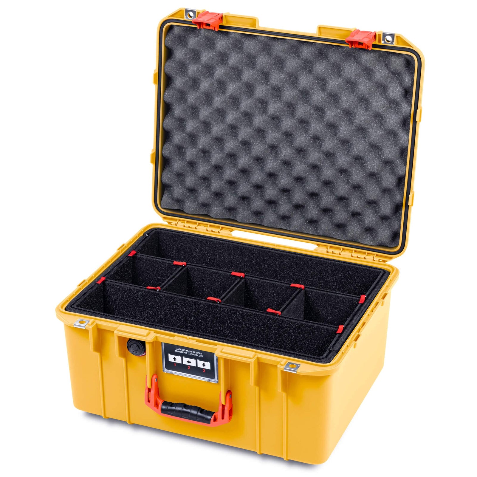 Pelican 1557 Air Case, Yellow with Orange Handle & Latches ColorCase 