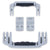 Pelican 1560 Replacement Handles & Latches, Silver (Set of 2 Handles, 2 Latches) ColorCase 
