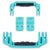 Pelican 1560 Replacement Handles & Latches, Teal (Set of 2 Handles, 2 Latches) ColorCase 