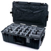 Pelican 1595 Air Case, Black Gray Padded Microfiber Dividers with Combo-Pouch Lid Organizer ColorCase 015950-0370-110-111
