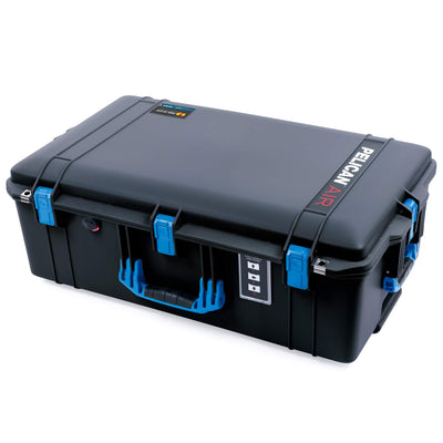 Pelican 1595 Air Case, Black with Blue Handles & Push-Button Latches ColorCase