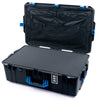 Pelican 1595 Air Case, Black with Blue Handles & Latches Pick & Pluck Foam with Combo-Pouch Lid Organizer ColorCase 015950-0301-110-121