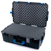 Pelican 1595 Air Case, Black with Blue Handles & Push-Button Latches Pick & Pluck Foam with Convoluted Lid Foam ColorCase 015950-0001-110-121