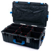 Pelican 1595 Air Case, Black with Blue Handles & Latches TrekPak Divider System with Combo-Pouch Lid Organizer ColorCase 015950-0320-110-121