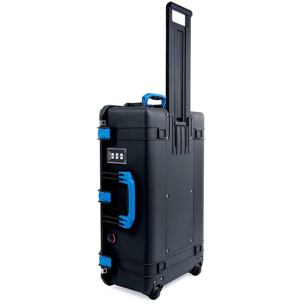 Pelican 1595 Air Case, Black with Blue Handles &amp; Push-Button Latches ColorCase 