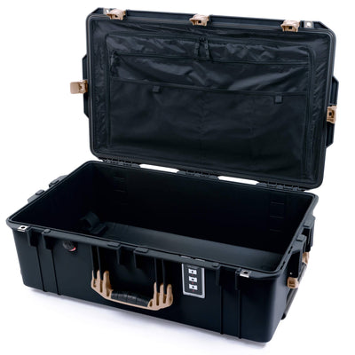 Pelican 1595 Air Case, Black with Desert Tan Handles & Latches Combo-Pouch Lid Organizer Only ColorCase 015950-0300-110-311