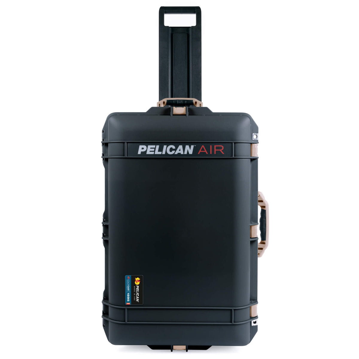 Pelican 1595 Air Case, Black with Desert Tan Handles &amp; Latches ColorCase 