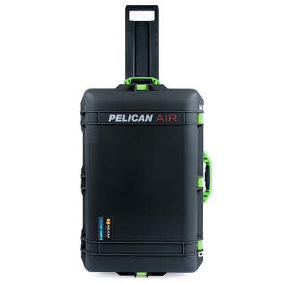 Pelican 1595 Air Case, Black with Lime Green Handles & Latches ColorCase