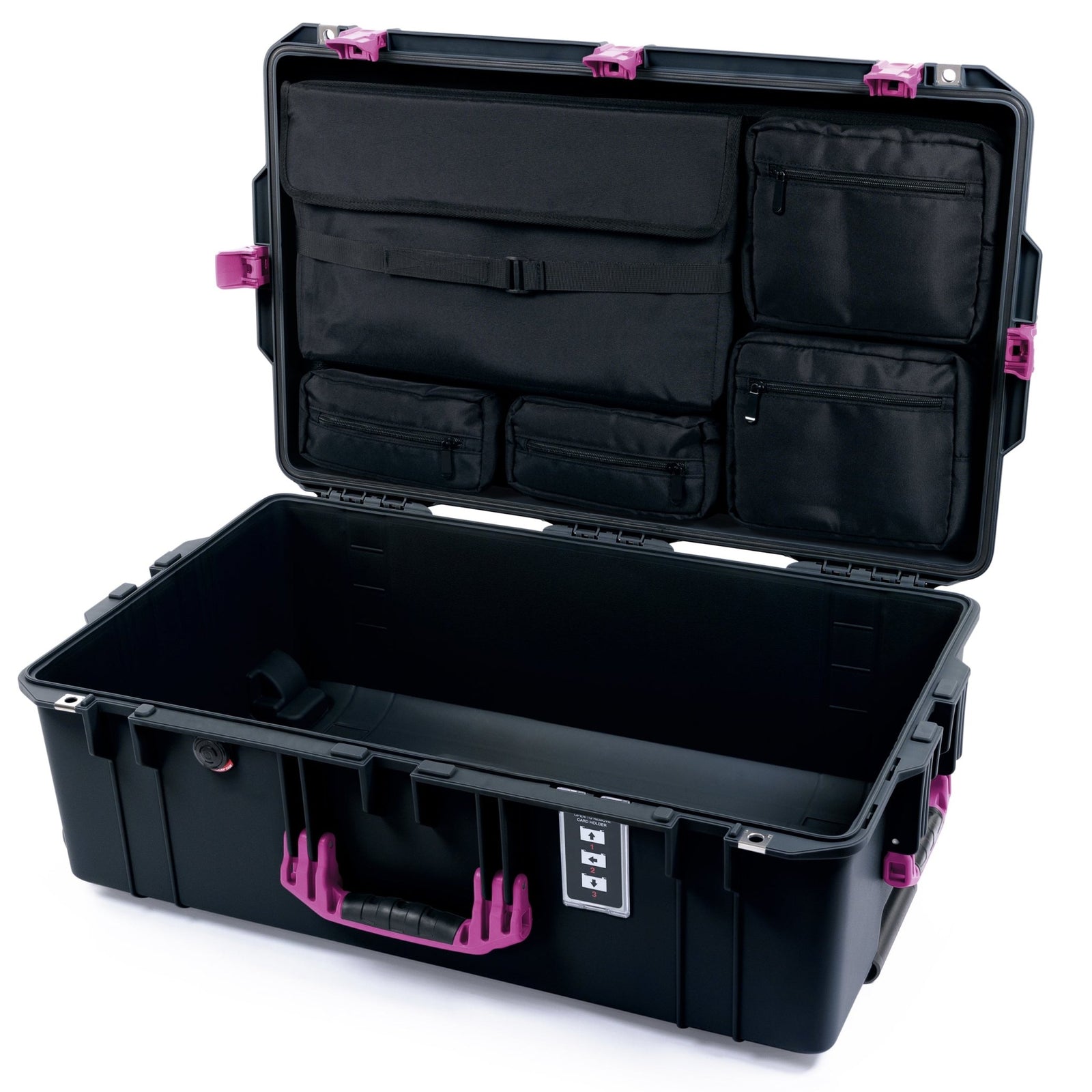 Pelican 1595 Air Case - Black & Magenta - Computer Lid Pouch Only