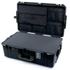 Pelican 1595 Air Case, Black with OD Green Handles & Latches Pick & Pluck Foam with Laptop Computer Lid Pouch ColorCase 015950-0201-110-131