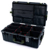 Pelican 1595 Air Case, Black with OD Green Handles & Latches TrekPak Divider System with Laptop Computer Lid Pouch ColorCase 015950-0220-110-131